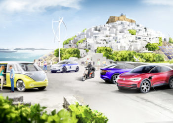 Une île verte en Grèce avec Volkswagen